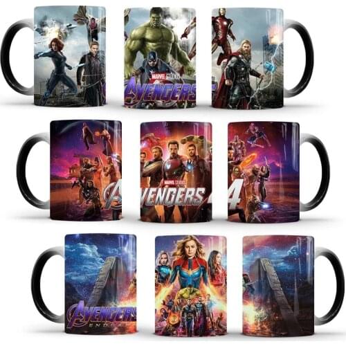 New Avengers Mug Color-changing Mug Creative Ceramic Warm Coffee Milk Drinkware Tea Cup Children Kid Birthday Christmas Gift