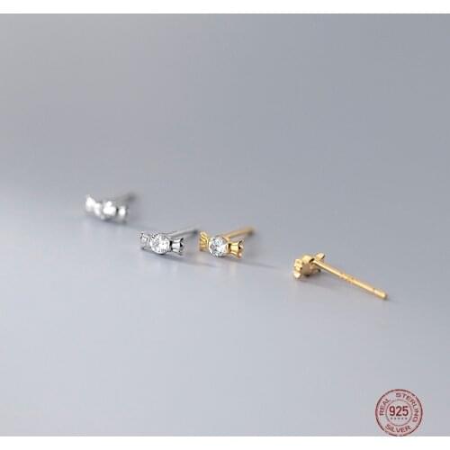 LKO 925 Sterling Silver Inlaid Zircon Crystal Candy Stud Earrings For Lovers Women Valentines Day Gifts Fine Romantic Jewelry