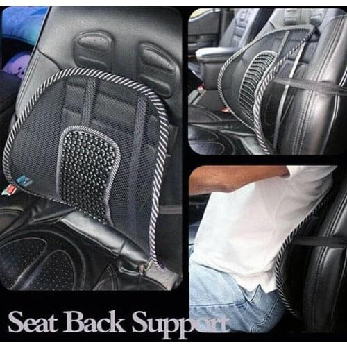 Massage Ventilation Mesh Lumbar Lower Back Braces Support Seat Pad Cushion Car E4G1
