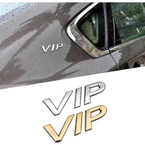 3D Metal Car Sticker Decal VIP Emblem Badge Decoration Accessories For VW Golf Polo Touran Bora Tiguan Magotan Touareg Passat