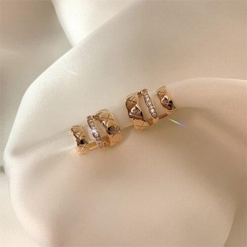 Miuoxion Retro Simplicity Zircon Earrings Fashion Personality Party Punk Jewelry For Women Feature Namour Charm Gift All Seasons