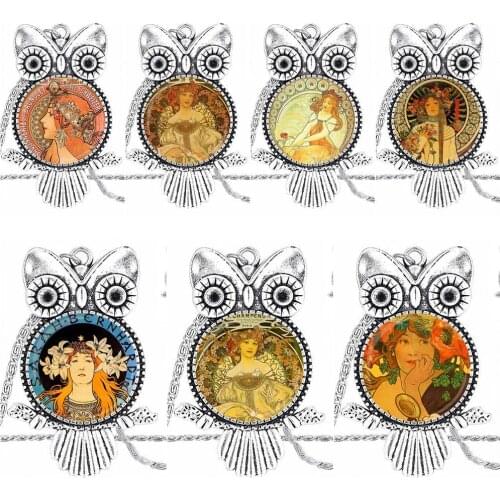 Fashion Necklace Handmade Owl Shape Choker Necklace Jewelry Multi Designs For ValentineS Day Gift Alphonse Muchas Savonnerie