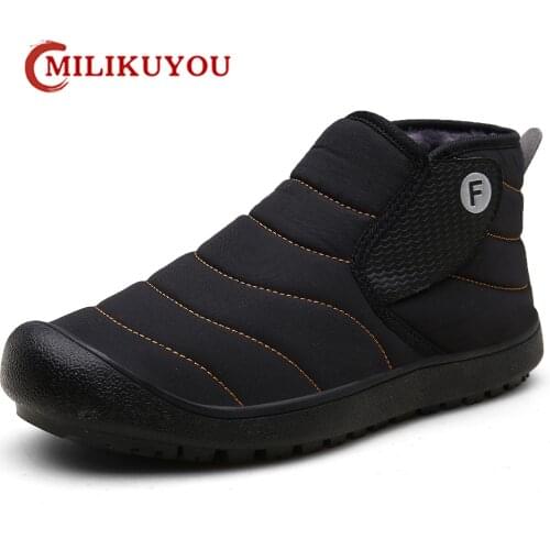 Women Men Shoes Thick Fluff Boots Mens Snow Boots Waterproofl Man Warm Winter Boots Outdoor Ladies Sneakers Male Black Shoes
