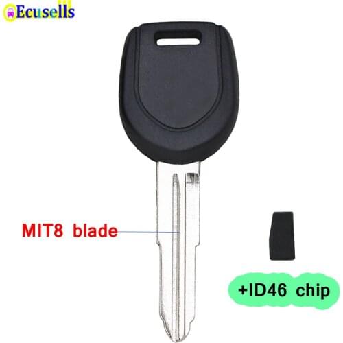 New Uncut Transponder Ignition Key for Mitsubishi L200 Shogun Pajero Montero Triton with ID46 PCF7936 Chip left blade
