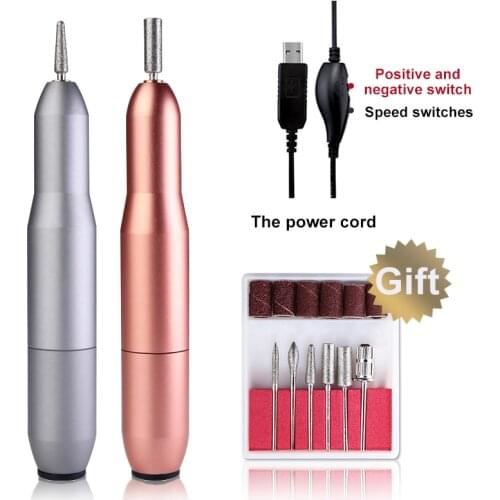 Professional USB Electric Nail Drill Machine Kit Pen Pedicure Tools Manicure Removing Nail Polisher Art Set Equipment