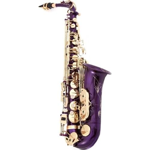 Saxophone True Purple Body Golden Bond Tenor Brass Tube Adult