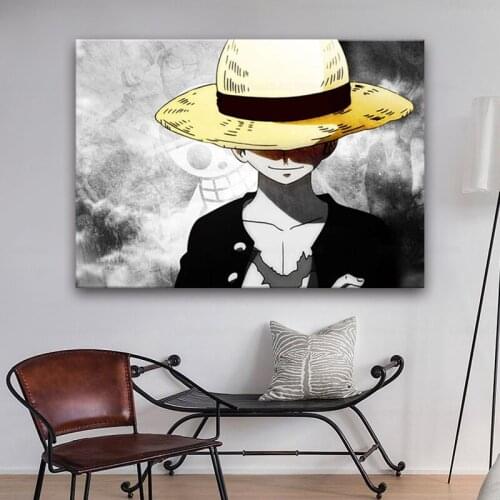 One Piece Cartoon Retro Japanese Anime Luffy Art Decor Nursery Kids Room living Poster Painting Wall Home Decor Quality Canvas