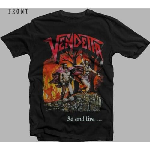 VENDETTA-Go And Live...-Thrash metal Band BLACK T-shirt sizes S to 7XL
