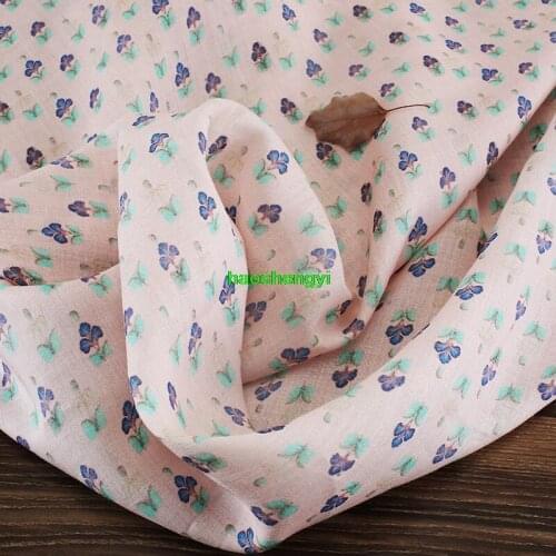 High-quality pure ramie digital printing apparel fabrics, dress gown brand high-end fabrics