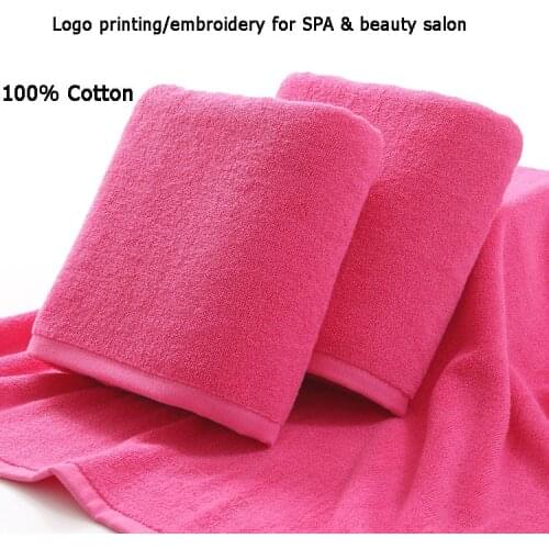 High quality whole set of towel of many sizes, 100%cotton, logo printing/embroidery is available for beauty salon & spa