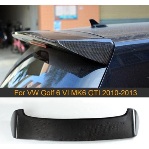 Carbon Fiber Car Rear Roof Spoiler Boot Lip Wing for Volkswagen VW Golf 6 VI MK6 GTI 2010-2013 Rear Roof Spoiler Tail Trunk Wing