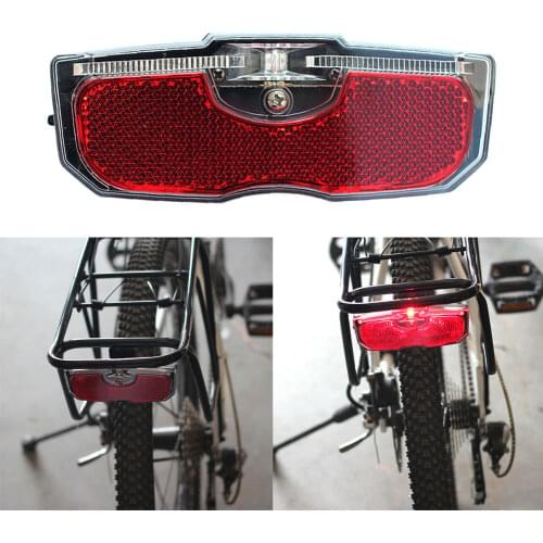 Bike Cycling Bicycle Rear Reflector Tail Light For Luggage Rack NO Battery Aluminum Alloy Reflective Taillight Accessories