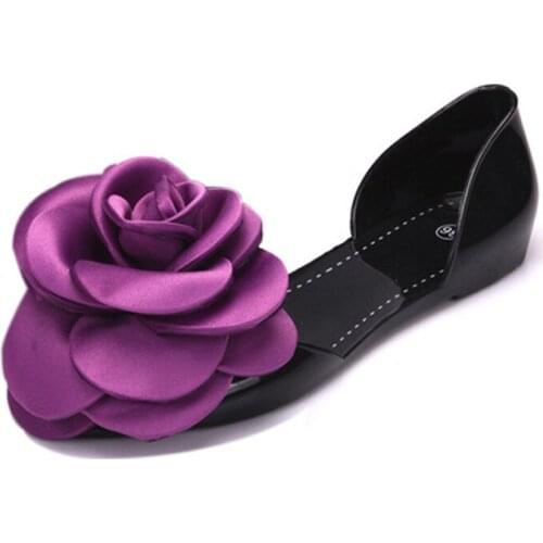 Big Floral Slip On Women Sandals Flat Summer Shoes Woman Beach Jelly Shoes for Ladies Open Toe Sandalia Mujer XKE4004