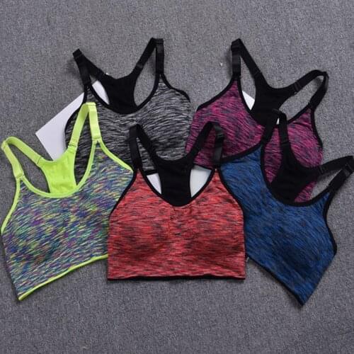 Women Sports Bra,Adjustable Spaghetti Strap Padded Top for Fitness Running Gym Athletic,Seamless Yoga Sports Bra Top Sport Bra