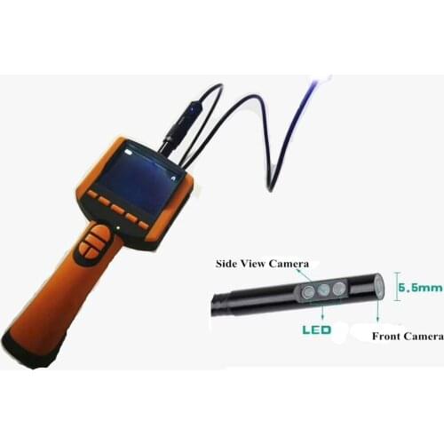 3.5 inch Dual Camera Diameter 5.5MM Image 180 Degree Rotation Handheld Endoscope Camera