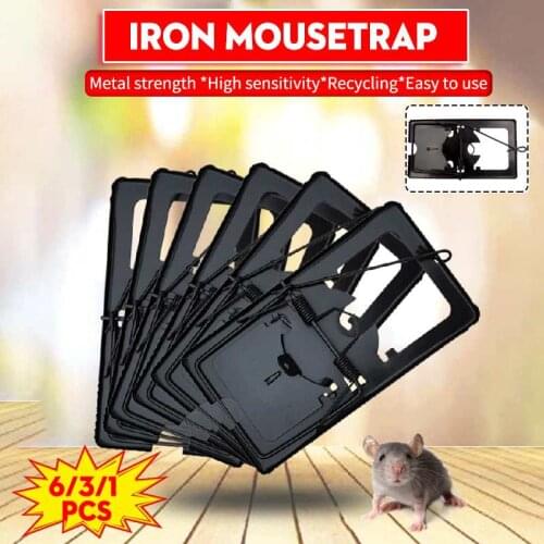 6/3/1Pcs Automatic Mousetrap Mice Mouse Trap Set Reusable Iron Mousetrap Heavy Duty Rat Trap Bait Catcher Pest Control Traps