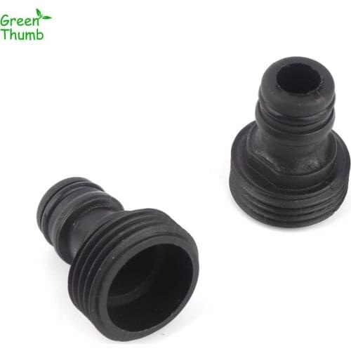 60pcs 3/4Inch Male Thread Garden Water Connectors Black Plastic Nipple Connector Green Thumb Water Pipe Adapters