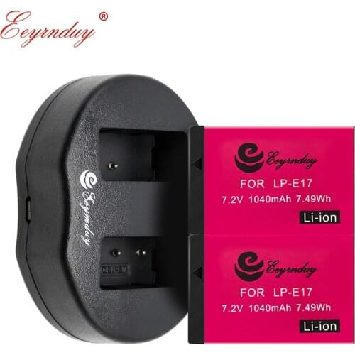 2pcs Camera Battery LP-E17 LPE17+ 1pcs Dual charger LP E17 LC-E17 For Canon 77D 800D 200D M3 M5 M6