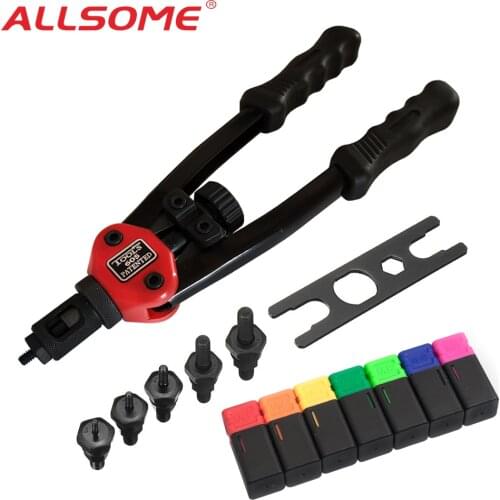 ALLSOME BT-605 Riveter Gun tool Hand Insert Rivet Nut Tool Manual Mandrels 6-32 8-32 10-24 1/4-20 HT2597
