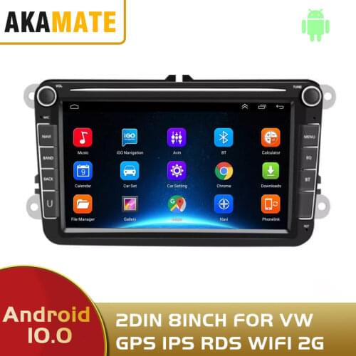 2din Car Radio 8inch HD Multimedia Video Player GPS Bluetooth FM Radio WIFI Android System For Volkswagen Skoda Golf Car