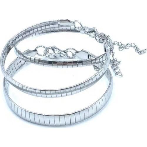 Stainless Steel Women Bracelet 4MM 6MM 8MM Choker Torques Jewelry Snake Bracelets Gifts For Girls