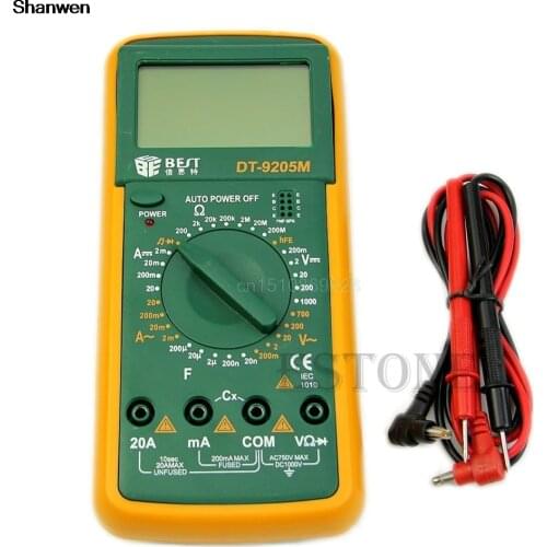 Multimeter DT9205M LCD Digital Multimeter Voltmeter Ohmmeter Ammeter Capacitance Tester Hot