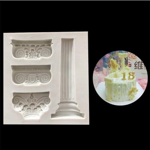 Baking tools DIY Sugar craft Cake The Roman column Silicone Mold Fondant Mold Cake Candle soap decorating Tools Gum paste Mold