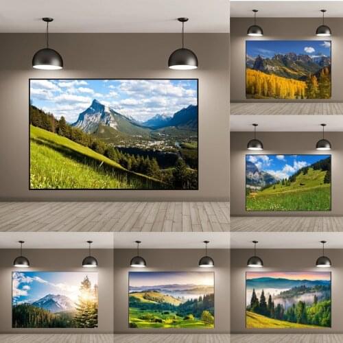 Canvas Painting Landscape Painting Snow Mountain Autumn Forest Living Room Corridor Office Home Decoration Mural Cuadros