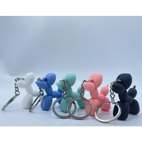 Creative Cartoon Color Balloon Dog Keychain Stationery Bag Pendant Cute Accessories