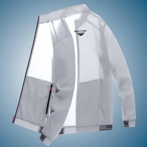 Summer Outdoor Sunscreen Thin Breathable Beach Air Conditioning Shirt Cycling Jacket Windbreaker for Men and Women Stand