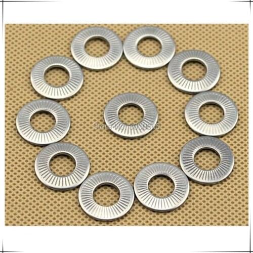 M3 M4 M5 NFE25-511 Stainless Steel 304 Conical Knurled Spring Contact Washer 500pcs/lot