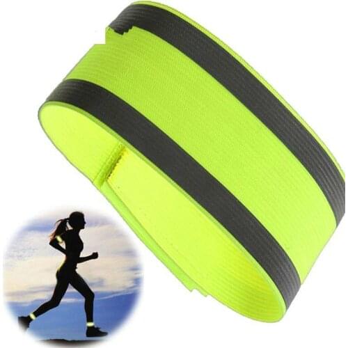 Outdoor Sports Bicycle Night Running Bike Safety Reflective Arm Band Belt Reflective Material Strap