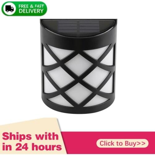 Retro Solar Wall Lamp 6 LED Pane Light Waterproof Motion Sensor Outdoor Garden Path Landscape Fence Yard Lamps High Quality