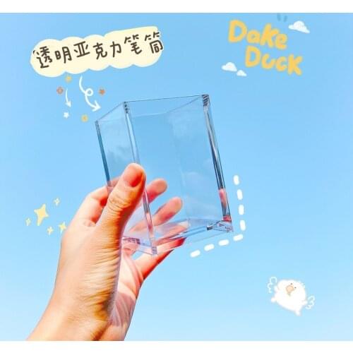 Desk Organizer Transparency Acryl Pencil Case Pen Container Organizer Holder for Desk Stylish Acrylic Storage Box