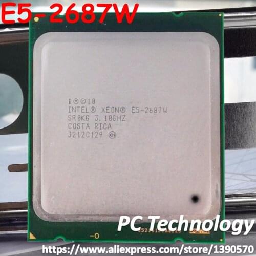 E5 2687W Original Intel Xeon E5-2687W E5 2687W 3.10GHz 8-Core 20M DDR3 1600MHz FCLGA2011 TPD 150W Processor free shipping
