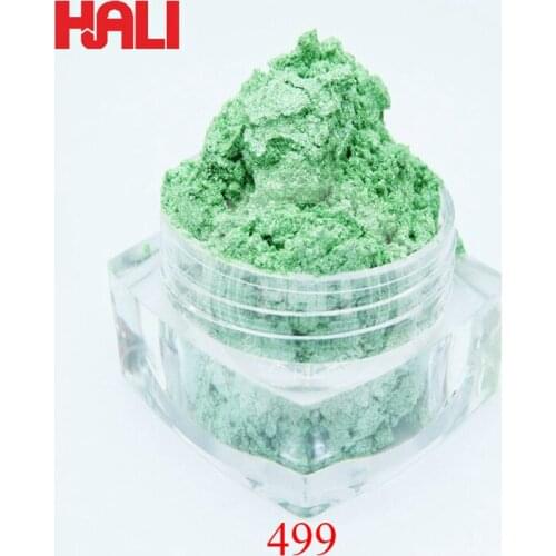 Sell pearl pigment, shimmer effect pigment, magic mica pearl powder, 1lot=20gram 499 shimmer green, free shipping