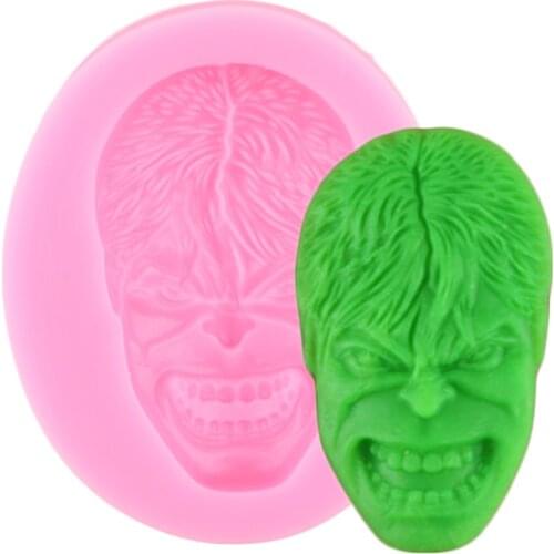 3D Hulk Silicone Mold Cake Border Fondant Mould Party Cupcake Topper Cake Decorating Tools Candy Resin Clay Chocolate Molds