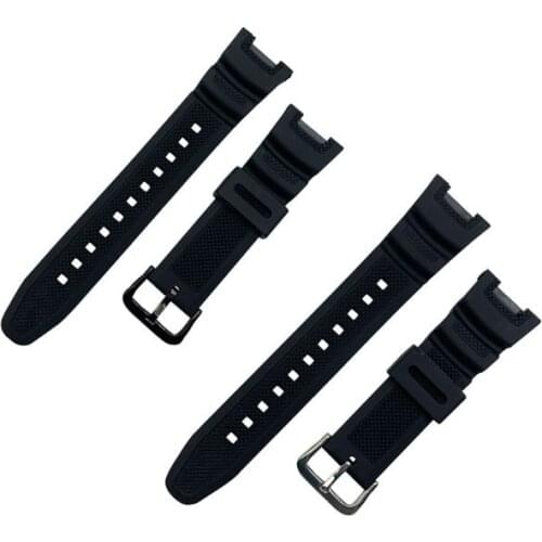 Silicone Watch Strap Steel Buckle Wristband for C asio SGW-100 X7JB