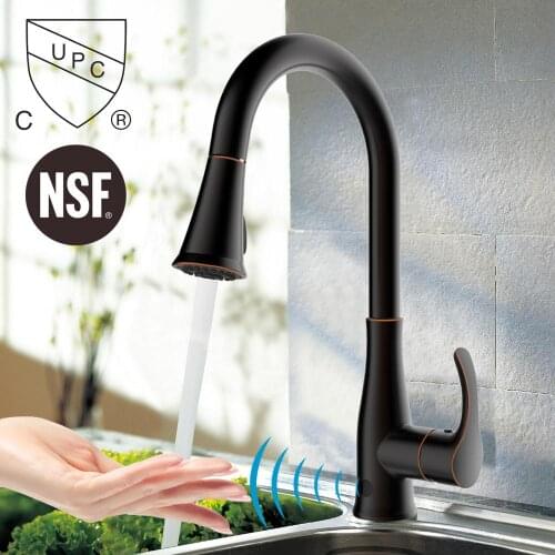 Atalawa Touchless Motion Sensor Kitchen Sink Faucet with Pull Down Dual Mode Sprayer Head and 360 Rotating High Arc AWSF001-ORB