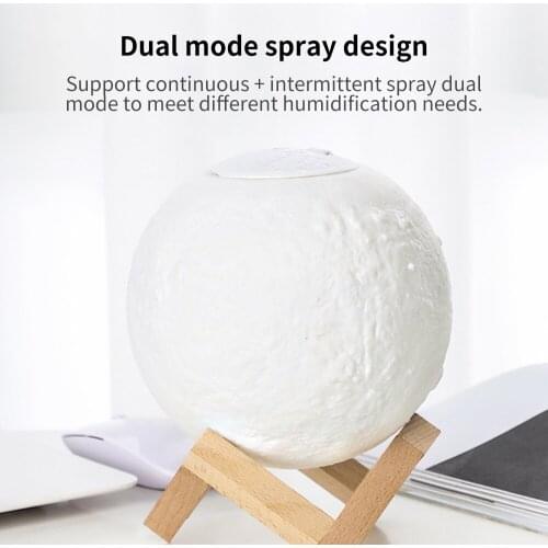 LED Moon Light Printing Night Light Rechargeable Multi-Color Touch Moon Light White Suitable For Bedroom, Study Home Night Light