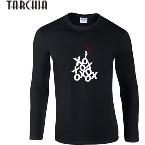 TARCHIA Funny Print Tee Shirts Men T Shirt Long Sleeve O Neck Mens T-shirt Cotton Tees Tops Men Brand Tshirt Sweatshirts Homme