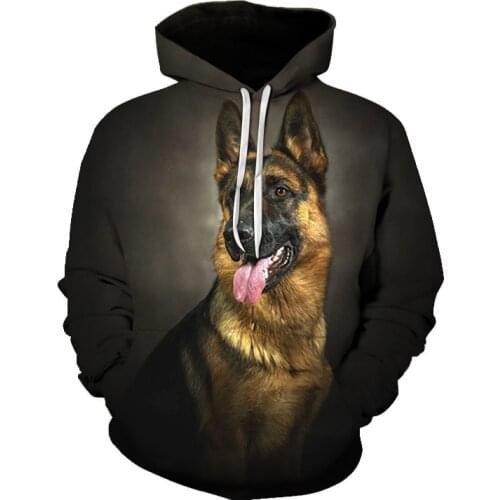 German Shepherd Dog Hoodies Mens Fashion Casual Winter Hoodie 3D Full Print Cute Dog Brand Design Womens Sweatshirts Hoody Tops