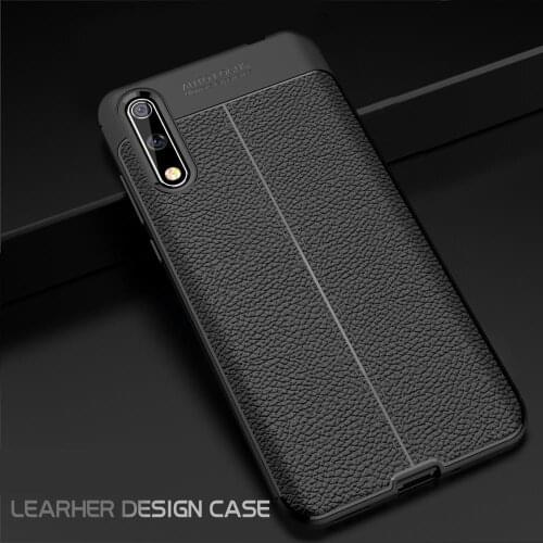 For Huawei Y8P Shockproof Hybrid Armor Leather Texture Soft TPU Case r For Huawei Y8P Y8 P AQM-LX1