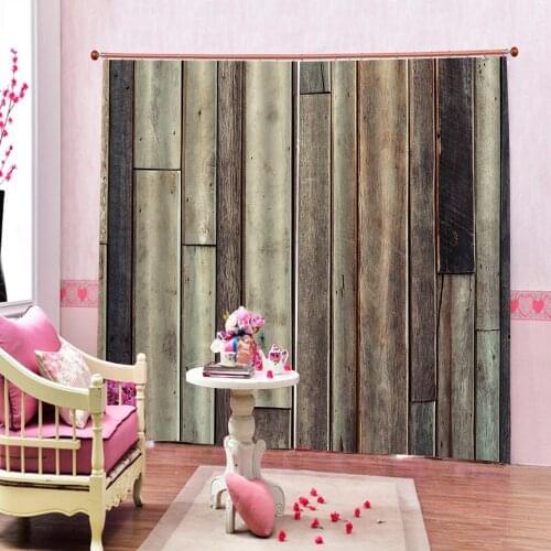 Vintage Wood Farmhouse Shower Curtain Fabric 3d Digital print for living room bedroom curtains decor
