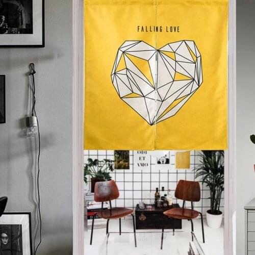 Countryside LOVE Bird Deer Door Curtain Linen Tapestry Children Study Bedroom Home Decor Bedroom Kitchen Curtain