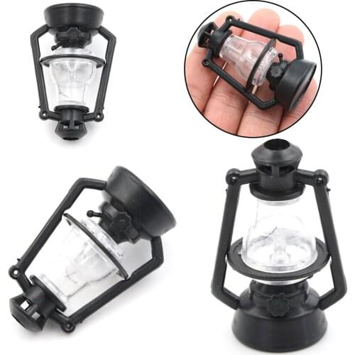 1/12 SclaeVintage Retro Black Kerosene Lamp Furniture Dollhouse Miniature Rement Play House Toys For Kids Children Gift