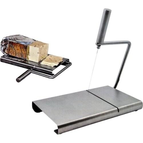 1 pc Cheese Butter Slicer Cutter Board Stainless Steel Wire Cutting Dessert Blade