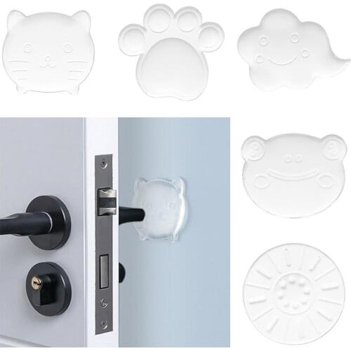 1PC Rubber Door Stops Wall Anti Collision Pads Mute Safety Handle Bumpers Transparent Protection Waterable Shockproof Stickers