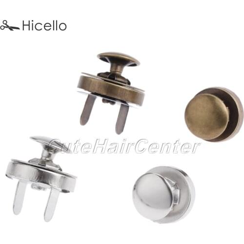 10 sets Metal Magnetic Snaps 14mm/18mm Buckles Buttons Press Decoration for Sewing Clothing Bag Purses Silver Bronze Hicello
