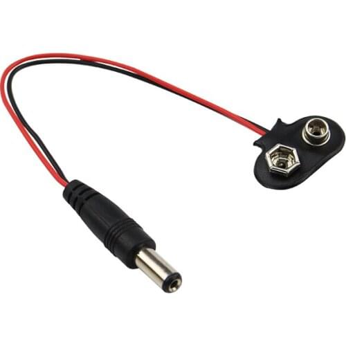 10 Pcs 9V Battery Holder Clip Power Cable to DC Male Line Battery Adapter for UNO R3